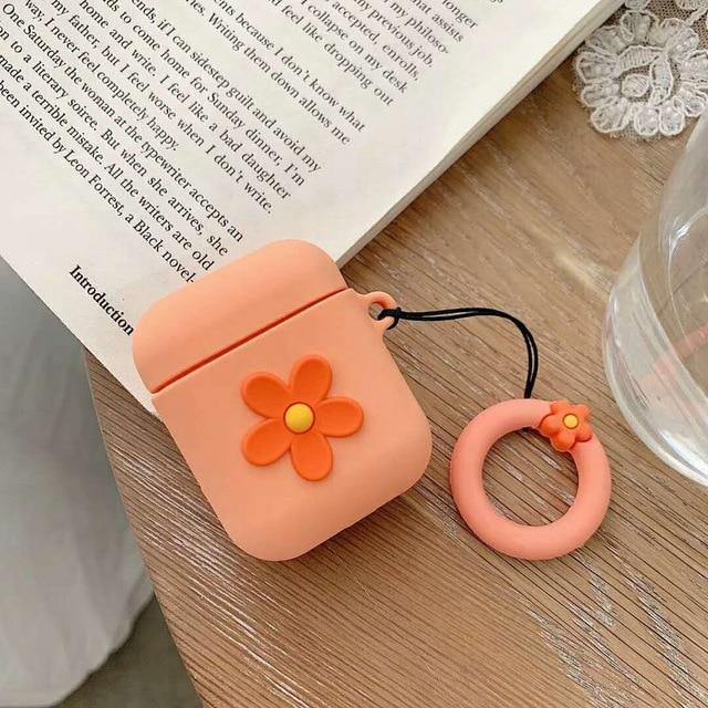 Lovely Pastel Flower Candy Airpods Protective Case Cover With Matching Key Ring