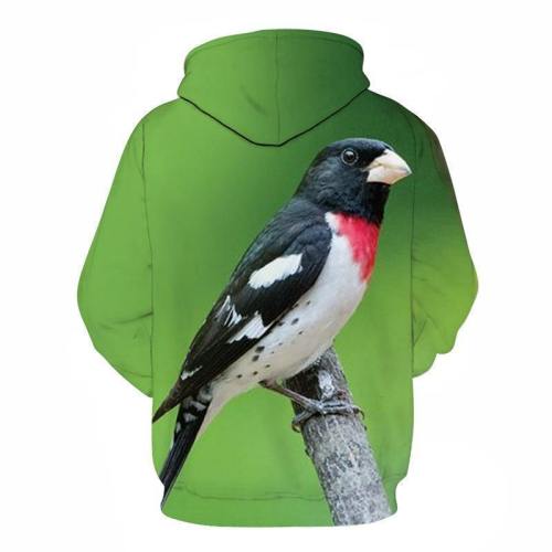 Black Sparrow Bird Face 3D - Sweatshirt, Hoodie, Pullover