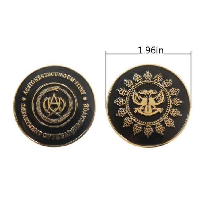 John Wick Cosplay Coin Unisex Metal Referee Coin Halloween Props Gifts