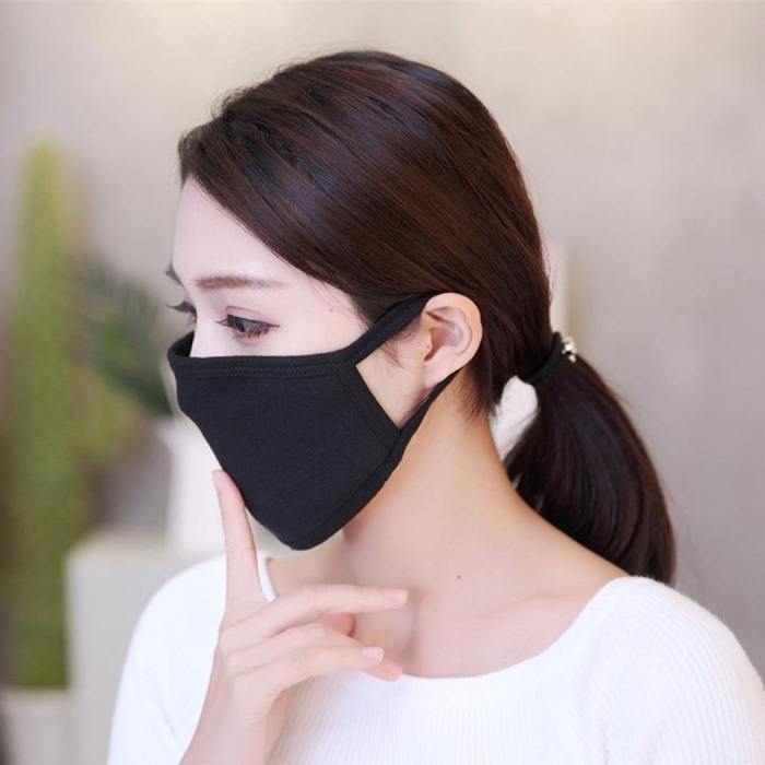 Women Men Cotton Face Masks Black Cute Cartoon Anti Dust Face Mouth Mask Muffle
