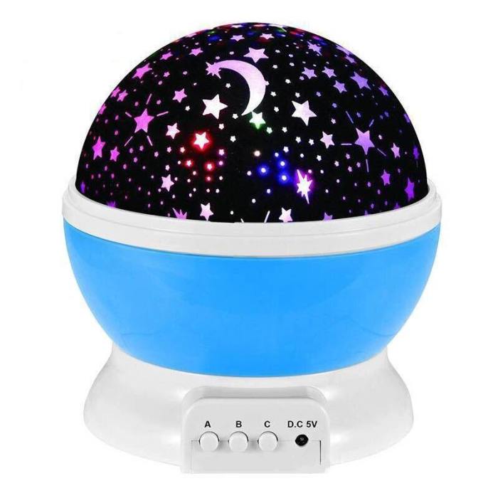 Led Rotating Star Moon Projector Lighting Night Sleep Lamp Xmas Gift