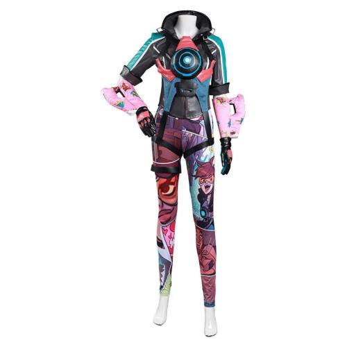 Overwatch Ow Tracer Women Top Pants Outfits Halloween Carnival Suit Cosplay Costume