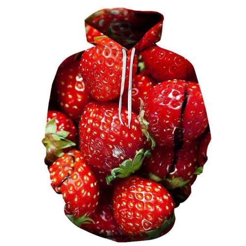 Strawberry 3D Sweatshirt Hoodie Pullover