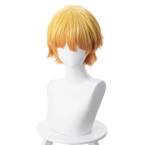 Demon Slayer Agatsuma Zenitsu Outfit Cosplay Wig