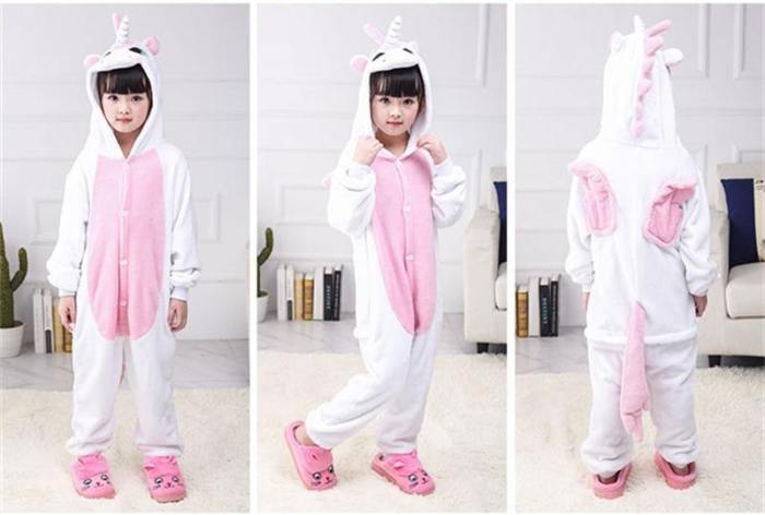 Child Romper Pink Unicorn Costume For Kids Onesie Pajamas For Girls Boys