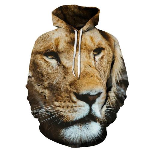 Hunter Lion Face 3D - Sweatshirt, Hoodie, Pullover