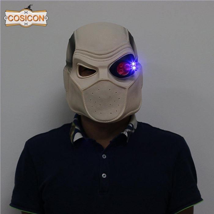 Suicide Squad Deadshot Cosplay Helmet With Light Halloween Mask