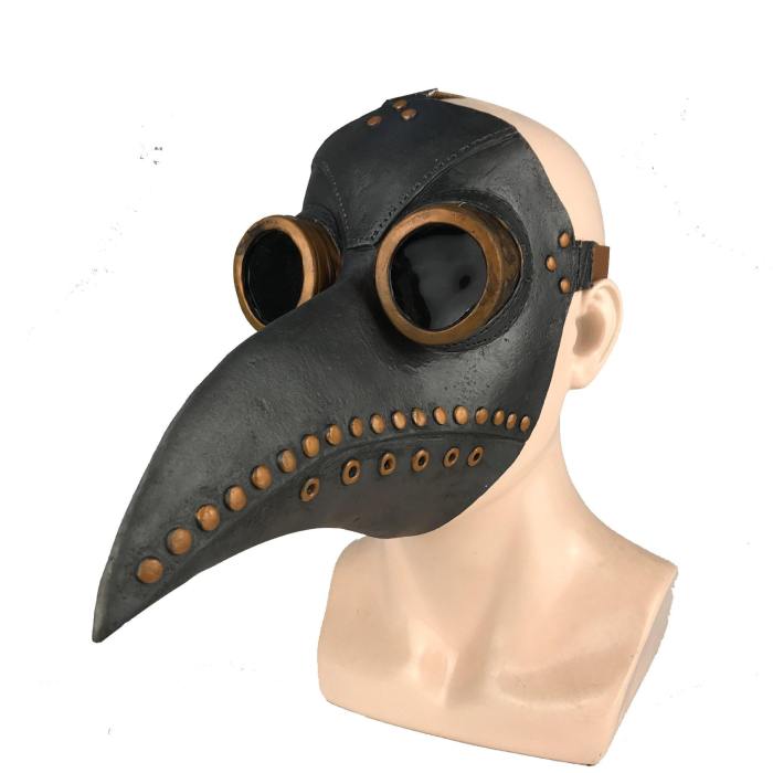 Medieval Steampunk Plague Bird Beak Doctor Mask Halloween Cosplay Props