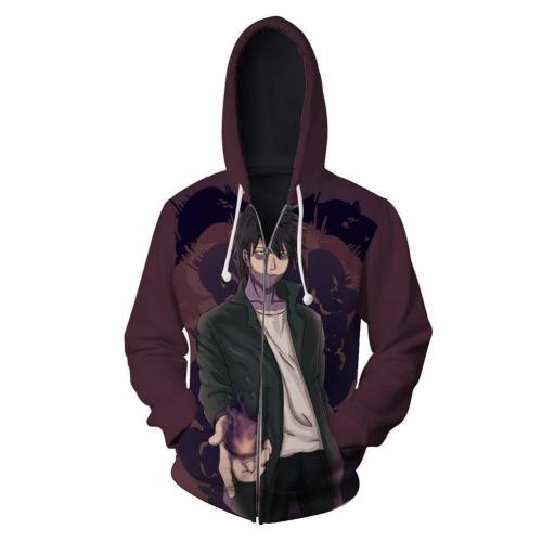 Unisex My Hero Academia Hoodies Dabi Printed Zip Up 3D Print Jacket Sweatshirt