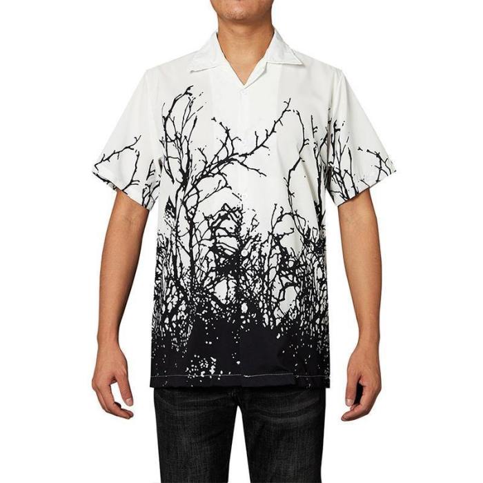 Men'S Hawaiian Shirts Dead Tree Printing