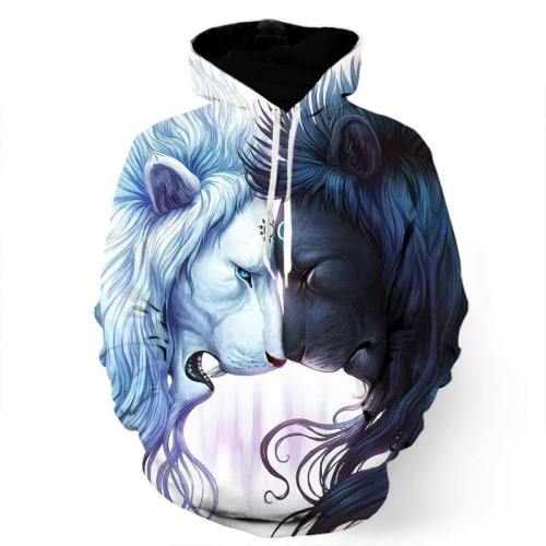 Yin And Yang Lion Sweatshirt/Hoodie