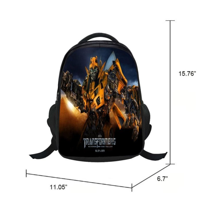 Cartoon Transformers School Backpack
