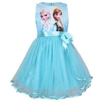 Snow Queen Girls Elsa Anna Summer Tutu Dress Costumes Child Clothing