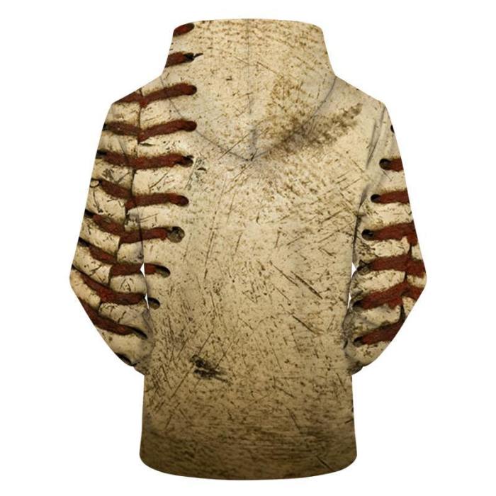 Baseball Seams 3D - Sweatshirt, Hoodie, Pullover