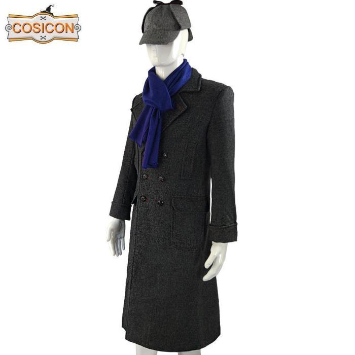 Sherlock Holmes Long Wool Winter Men'S Coat Jacket Cosplay Costumes