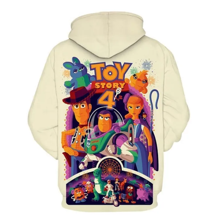 Vivid Toy Story 4 Printed Hoodie Kids Hooded Sweatshirt