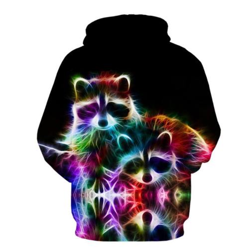 Psychedelic Glow Raccoons Sweatshirt/Hoodie