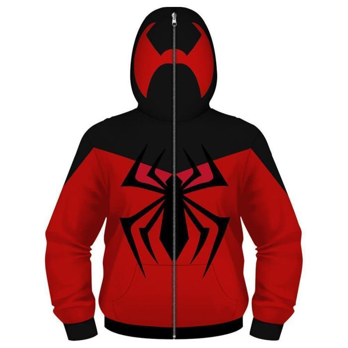Scarlet Spider Man Hoodie Kids Superhero Costume Sweatshirt
