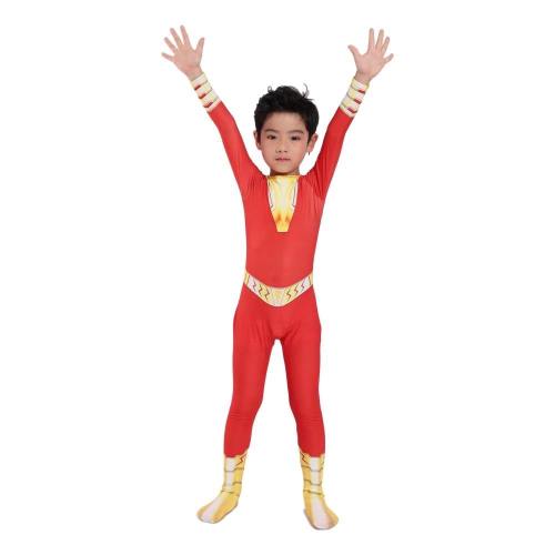 The Flash Man Shazam Captain America Jumpsuit Cosplay Costume For Kids