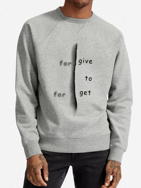 Forgive To Forget Crewneck Mens Sweatshirts