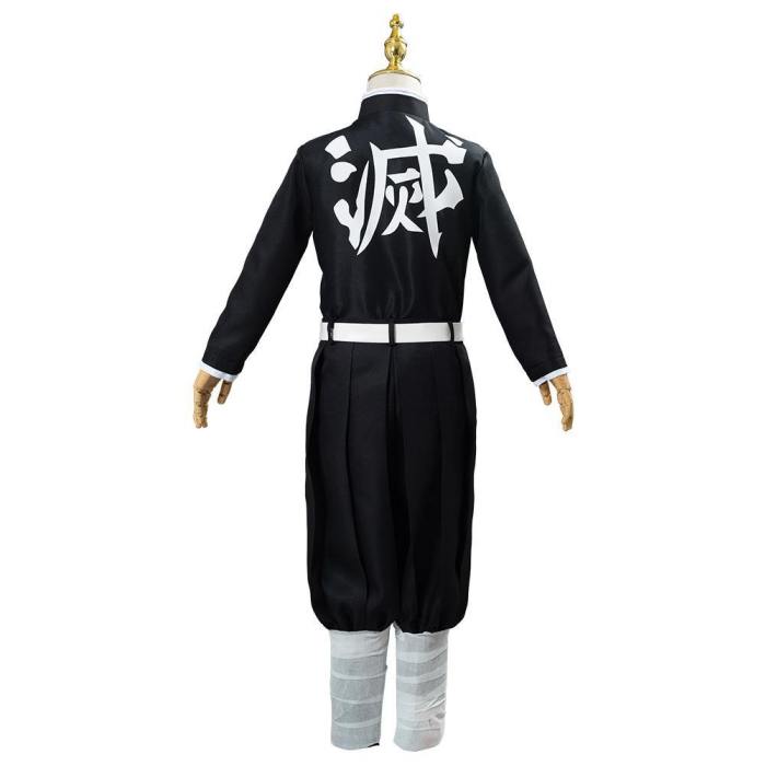 Anime Demon Slayer Kimetsu No Yaiba Tomioka Giyuu Uniform Outfit Cosplay Costume For Kids Children