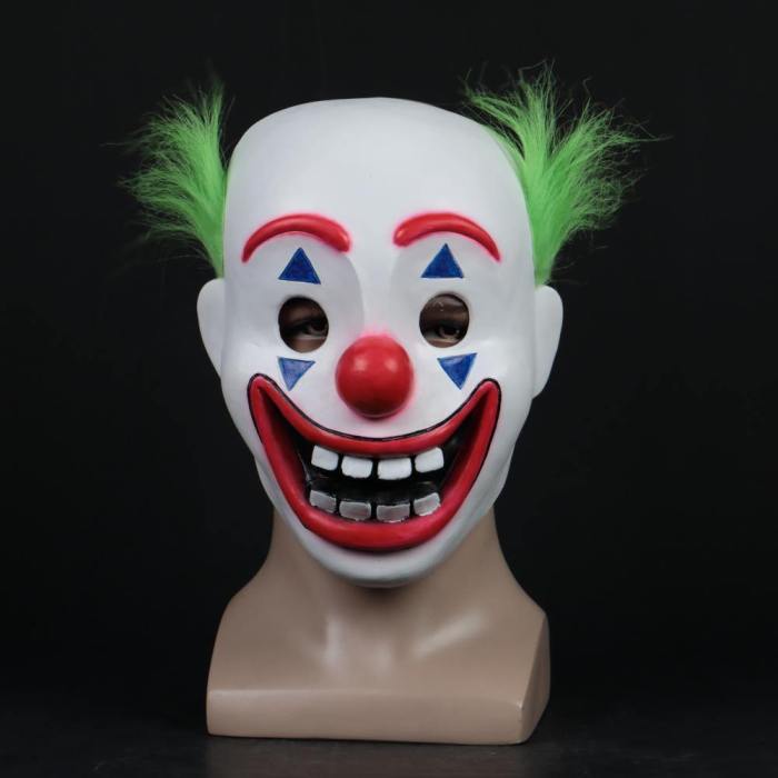 Joker Pennywise Mask Stephen King It Chapter Two 2 Horror Cosplay Latex Masks Green Hair Clown Halloween Party Costume Prop
