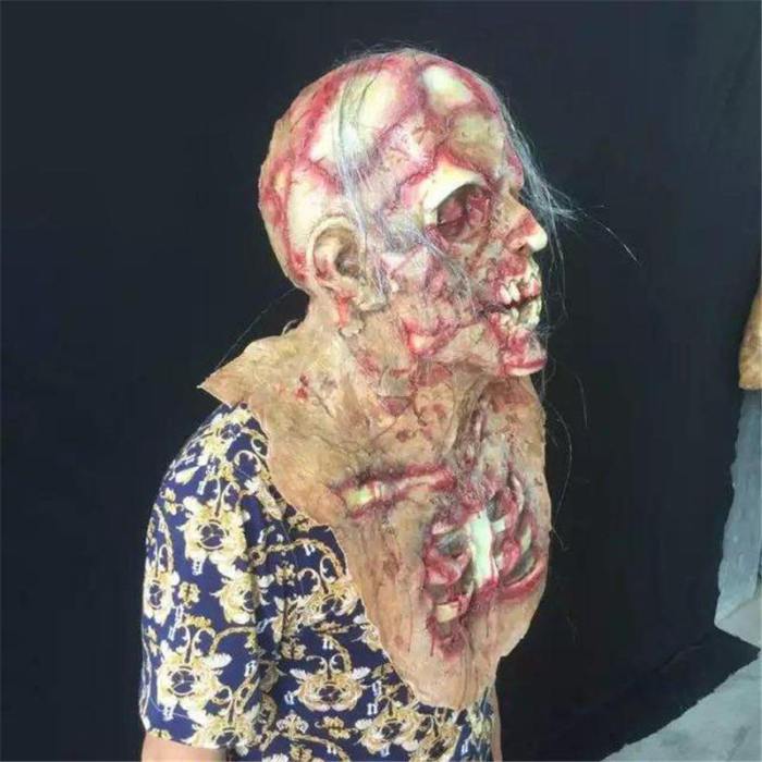 New Halloween Adult Mask Zombie Mask Latex Bloody Scary Extremely Disgusting Full Face Mask Costume Party Cosplay Prop