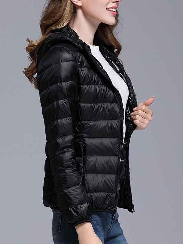 Women Waterproof Hooded Lightweight Packable Down Jacket