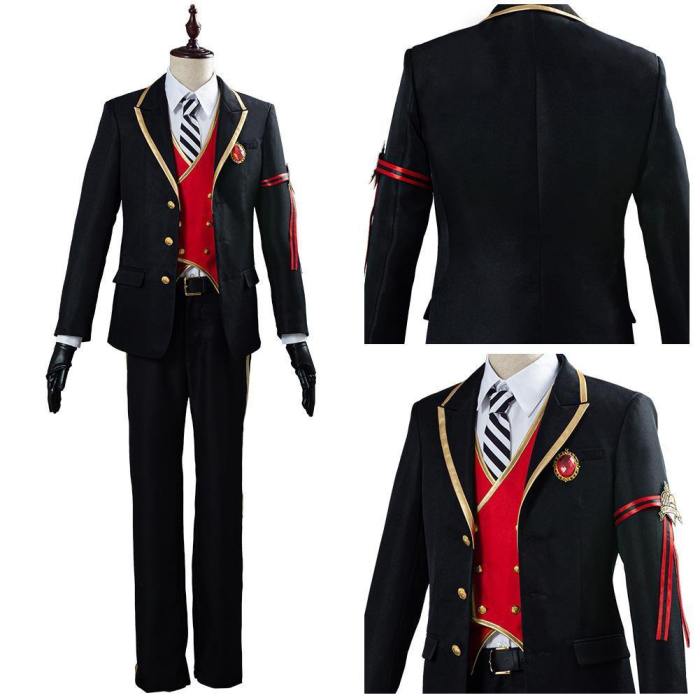 Twisted-Wonderland Riddle/Trey/Deuce/Cater/Ace Uniform Outfit Halloween Carnival Costume Cosplay Costume