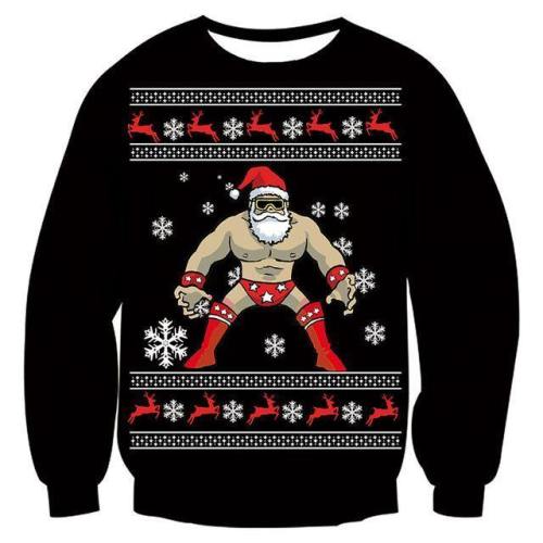 Mens Womens Funny Christmas Person Black Sweater