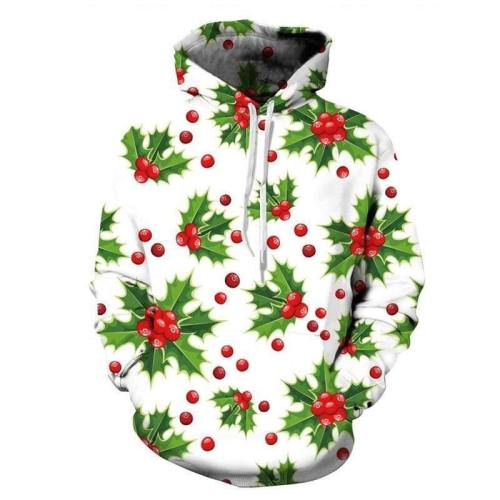 3D Print Hoodie - Christmas Tree Gift Pattern Pullover Hoodie