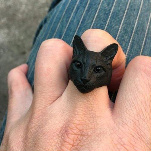 Trendy And Unique Adjustable Cat Head Rings