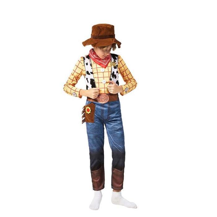 Boys Toy Story Woody Deluxe Children Fancy-Dress Costume