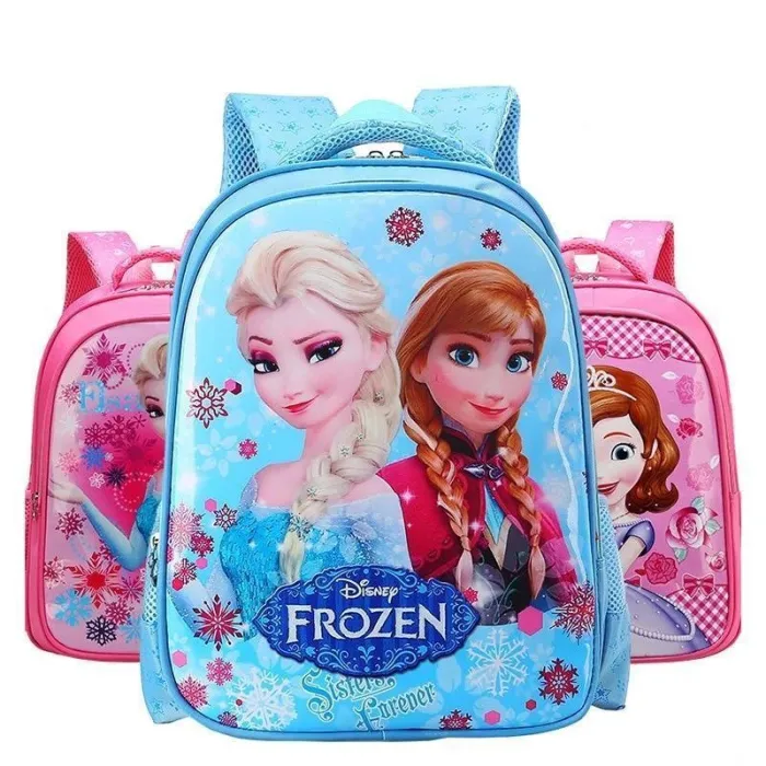 Mickey Minnie Mouse Plush Backpacks  Frozen Elsa Anna Snow Queen Princess Cars Kids  School Bag Girls Boys Gift
