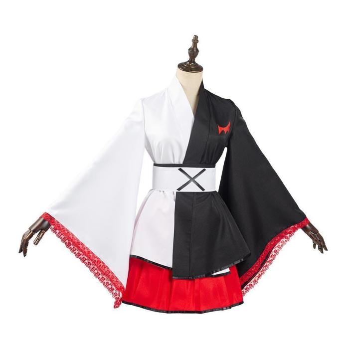 Danganronpa Monokuma Black White Bear Kimono Dress Outfits Halloween Carnival Suit Cosplay Costume