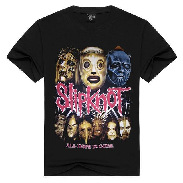 Summer Men/Women Slipknot T Shirt Summer Tops Tees Wear The Mask Rock T-Shirt Men Loose T-Shirts Fashion Tshirts Plus Size