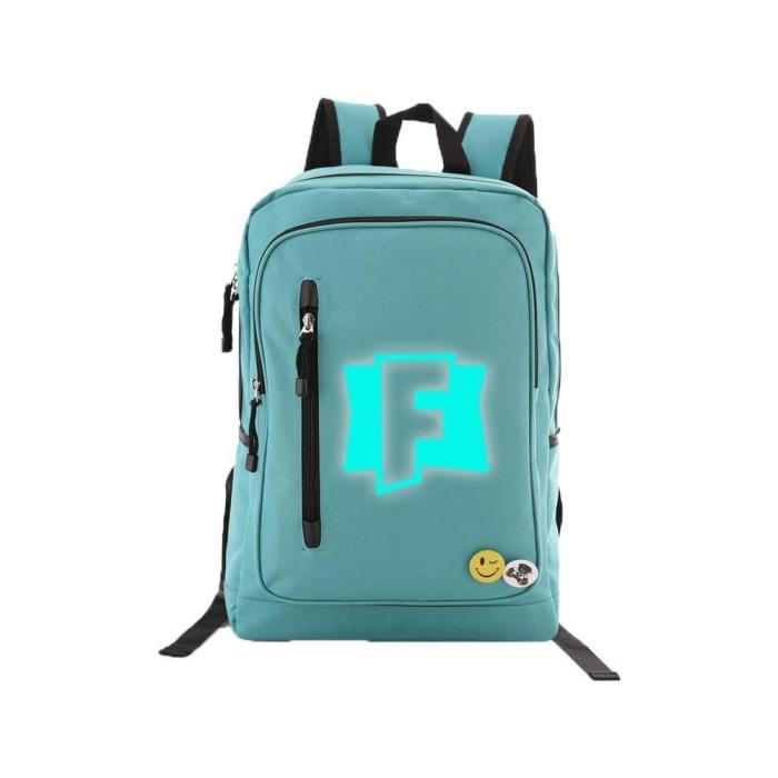 Game Fortnite 17  Teens Backpack - Blue Luminous Csso096