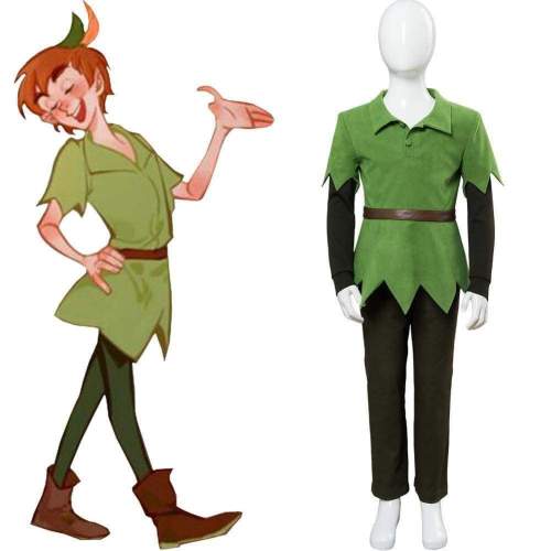 Disney Movie Peter Pan Kids Cosplay Costume