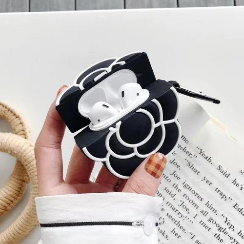 3D Classic Camellia Flower Apple Airpods Protective Case Cover