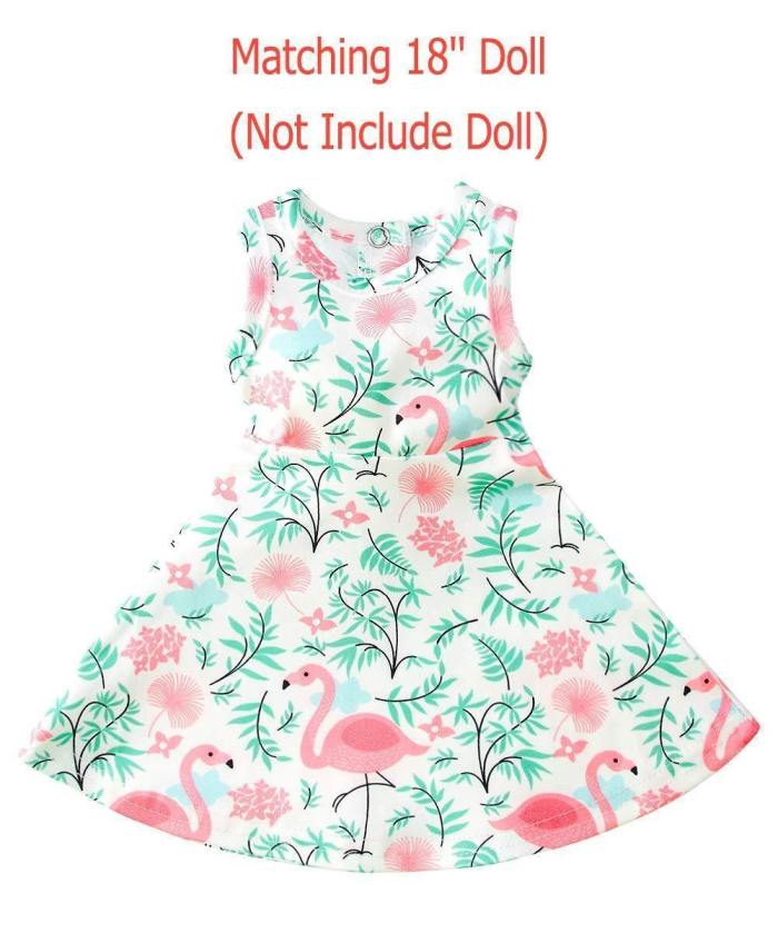 Doll Clothes Flamingo Tutu Dress