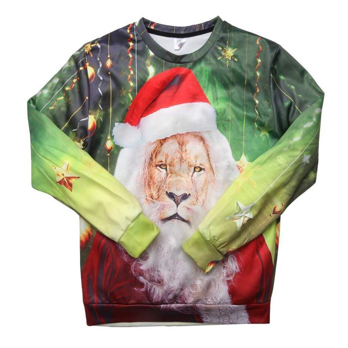 Ugly Christmas Shirt Lion Face Pullover