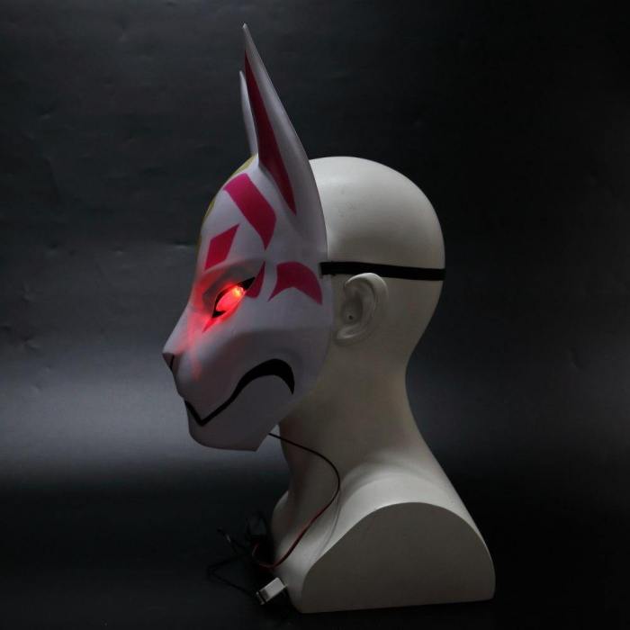Fortnite Battle Royale Kitsune Drift Fox Mask With Led Light Halloween Party Mask