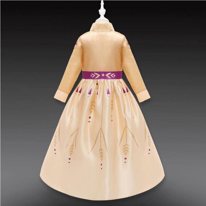 Frozen 2 Princess Anna Costumes Prologue Girls Dresses For Holiday Party