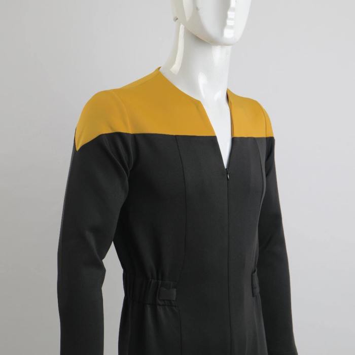 Star Trek Deep Space Nine Trek Commander Sisko Duty Uniform Jumpsuit Yellow Cosplay Costumes Halloween Party Prop