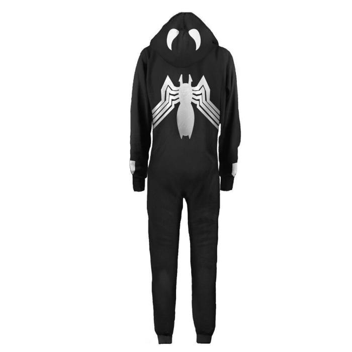 Adult Men Venom Spider Cosplay Costumes Jumpsuit Sleepwear Pajamas