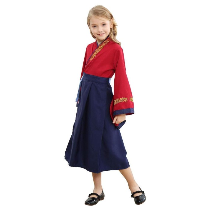 Traditional Chinese Dress Mulan Princess Dress For Little Girl Cosplay Costume