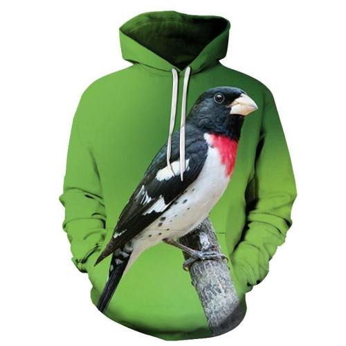 Black Sparrow Bird Face 3D - Sweatshirt, Hoodie, Pullover