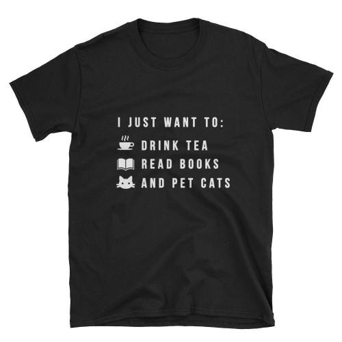  I Just Want To  Short-Sleeve Unisex T-Shirt (Black/Navy)