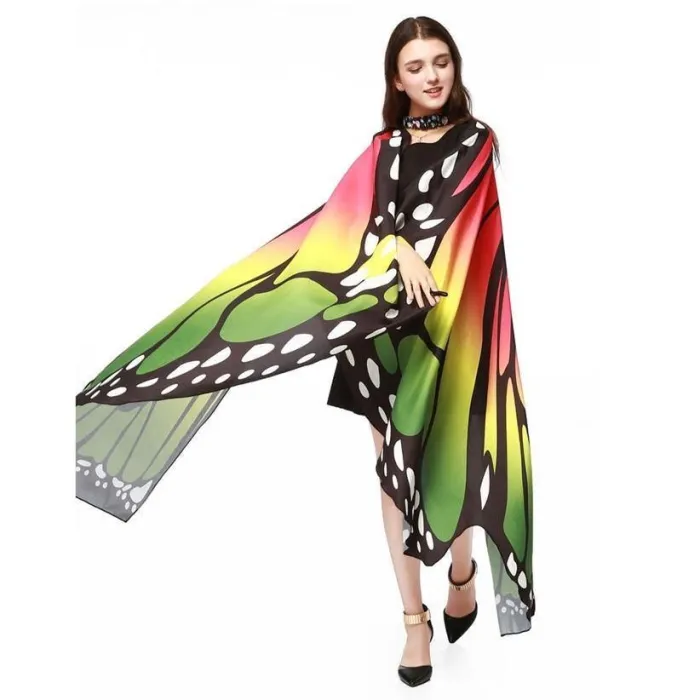 Butterfly Wings Pashmina Shawl Scarf Nymph Pixie Poncho Costume Accessory 5