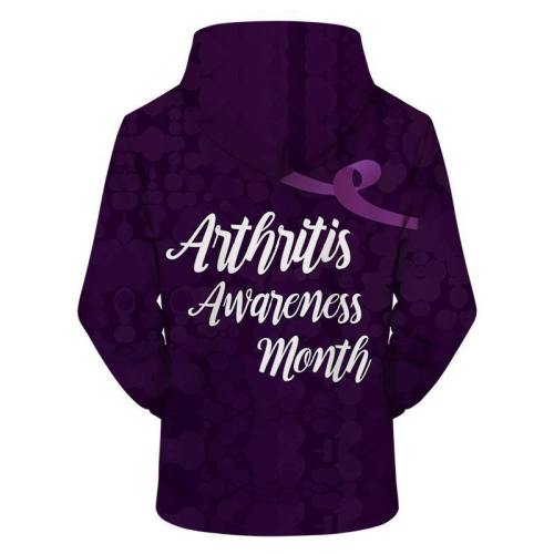 Purple Arthritis Awareness Month 3D - Sweatshirt, Hoodie, Pullover